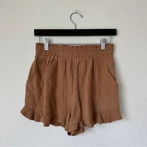 Boutique Pull On Ruffle Hem Shorts